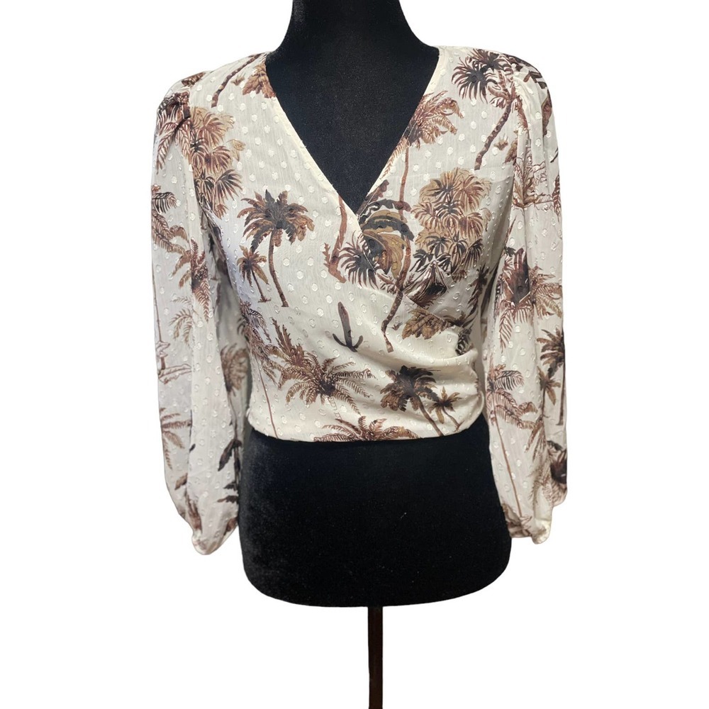 Josie NWT Palm Desert Cactus Print Faux Wrap XS